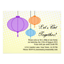 Invitación del fiesta de cena del Bbq de la linter