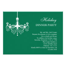 Invitación del fiesta de cena del día de fiesta de