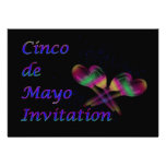 Invitación del fiesta de Cinco de Mayo con maracas