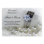 Invitación del fiesta de compromiso del diamante y