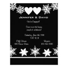 Invitación del fiesta de compromiso del invierno d