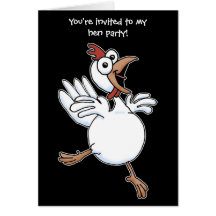 Invitación del fiesta de gallina tarjetón