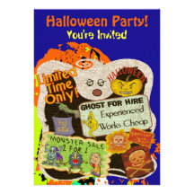 Invitación del fiesta de Halloween