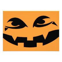 Invitación del fiesta de Halloween - calabaza del 