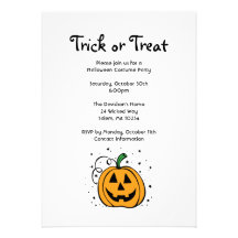 Invitación del fiesta de Halloween de la calabaza