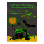 Invitación del fiesta de Halloween de la caldera q Postales