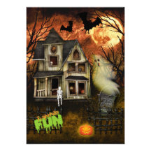 Invitación del fiesta de Halloween de la casa enca