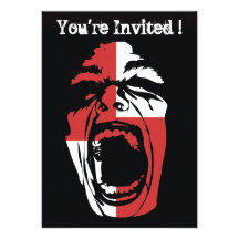 Invitación del fiesta de Halloween del chillón