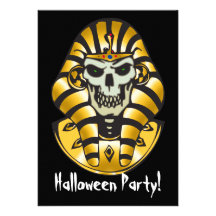 Invitación del fiesta de Halloween del cráneo