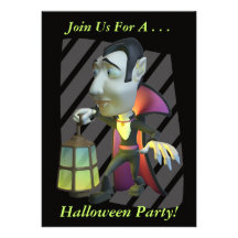 Invitación del fiesta de Halloween del vampiro