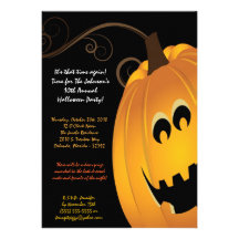 invitación del fiesta de JackOLanter Halloween de 