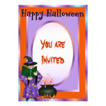 Invitación del fiesta de la bruja de Halloween