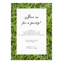 Invitación del fiesta de la hierba verde