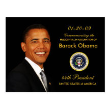 Invitación del fiesta de la inauguración de Obama  Postales