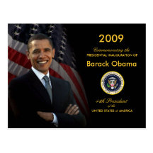 Invitación del fiesta de la inauguración de Obama Postales