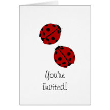 Invitación del fiesta de la mariquita tarjeta