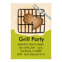 Invitación del fiesta de la parrilla