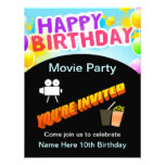 Invitación del fiesta de la película del feliz cum