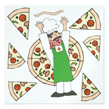 Invitación del fiesta de la pizza - SRF