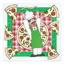 Invitación del fiesta de la pizza - SRF