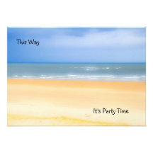 Invitación del fiesta de la playa