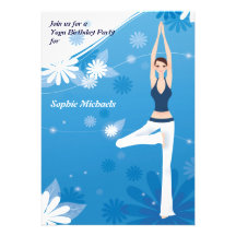 Invitación del fiesta de la yoga de la actitud del
