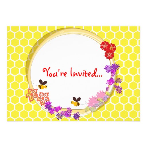 Invitación del fiesta de las rodillas de las abeja
