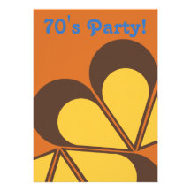 invitación del fiesta de los años 70