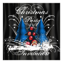 Invitación del fiesta de los árboles de navidad