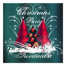 Invitación del fiesta de los árboles de navidad