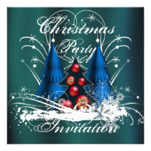 Invitación del fiesta de los árboles de navidad