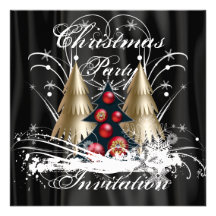 Invitación del fiesta de los árboles de navidad