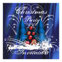 Invitación del fiesta de los árboles de navidad