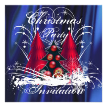 Invitación del fiesta de los árboles de navidad
