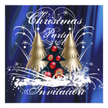 Invitación del fiesta de los árboles de navidad