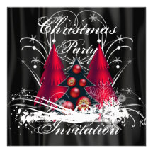 Invitación del fiesta de los árboles de navidad