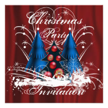Invitación del fiesta de los árboles de navidad
