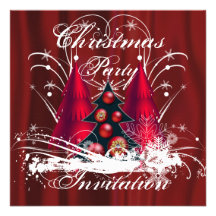 Invitación del fiesta de los árboles de navidad