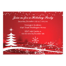 Invitación del fiesta de los árboles de navidad de