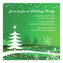 Invitación del fiesta de los árboles de navidad de