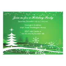Invitación del fiesta de los árboles de navidad de