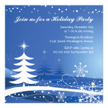 Invitación del fiesta de los árboles de navidad de