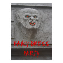 Invitación del fiesta de los caracteres del horror