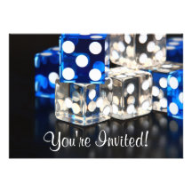 Invitación del fiesta de los dados