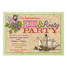 Invitación del fiesta de los duendecillos y de los