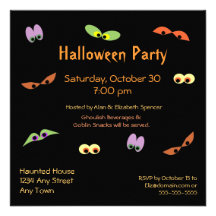 Invitación del fiesta de los espectros de Hallowee
