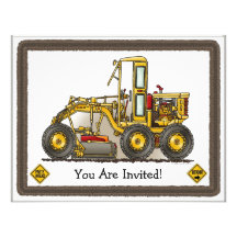 Invitación del fiesta de los niños de la construcc