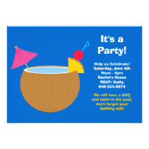 Invitación del fiesta de Luau