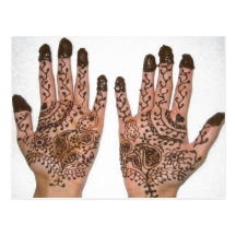 Invitación del fiesta de Mehndi Postales