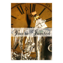 Invitación del fiesta de Noche Vieja